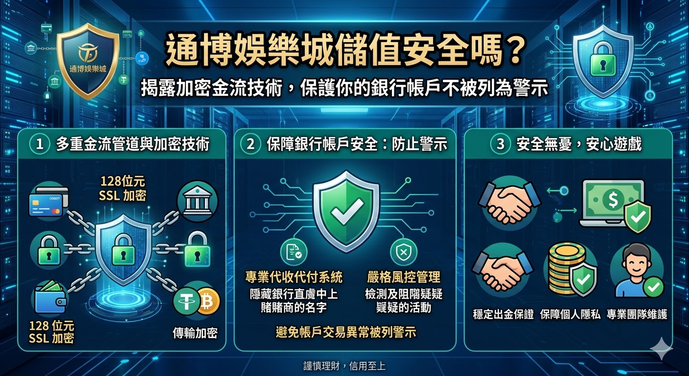 通博娛樂城儲值安全嗎？揭露加密金流技術，保護你的銀行帳戶不被列為警示